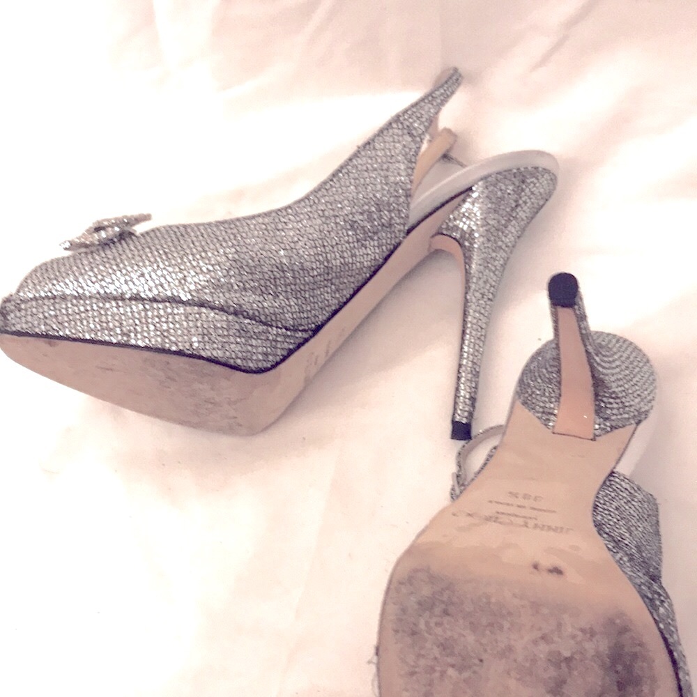 Jimmy Choo 38 1/2 EU Glitter/Silver - Picture 5 of 15